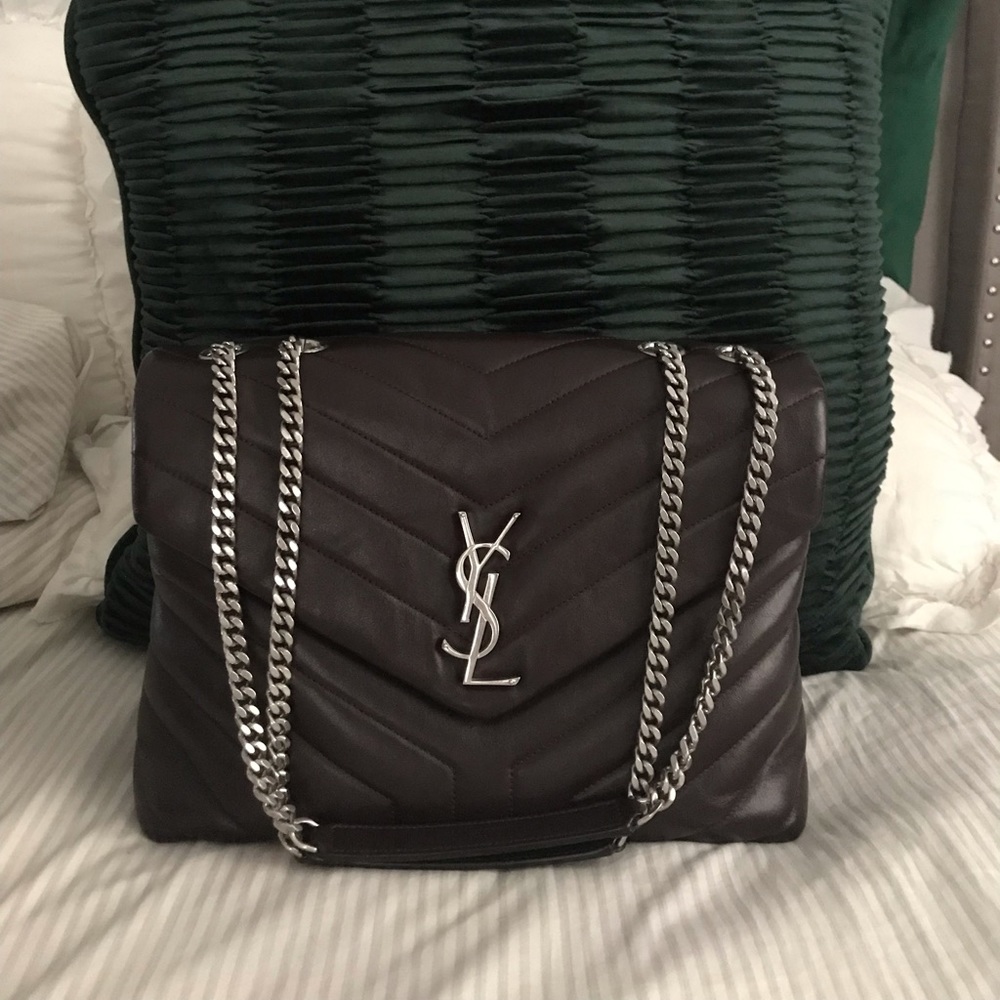 Yves Saint Laurent brown medium Loulou bag SHW